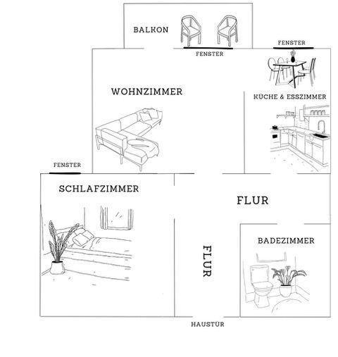 Grundriss der Ferienwohnung